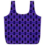 Purple Black Abstract Pattern Full Print Recycle Bag (XL) Back