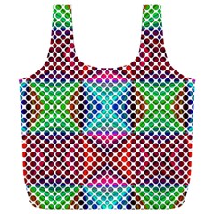 Colorful Circle Abstract White  Red Pink Green Full Print Recycle Bag (xxxl) by BrightVibesDesign