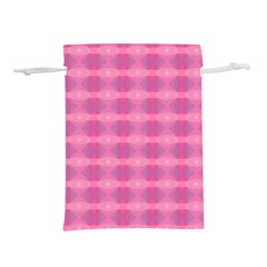 Pink Lightweight Drawstring Pouch (l) by HermanTelo