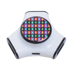 Squares Spheres Backgrounds Texture 3-port Usb Hub by HermanTelo