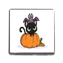 Halloween Cute Cat Memory Card Reader (square 5 Slot) by HermanTelo