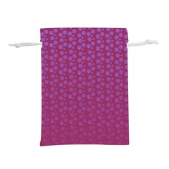 Background Polka Pattern Pink Lightweight Drawstring Pouch (m) by HermanTelo