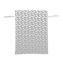 Background Polka Grey Lightweight Drawstring Pouch (l) by HermanTelo