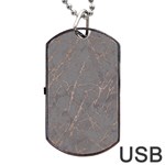Marble Old vintage pinkish gray with bronze veins intrusions texture floor background print luxuous real marble Dog Tag USB Flash (Two Sides) Back