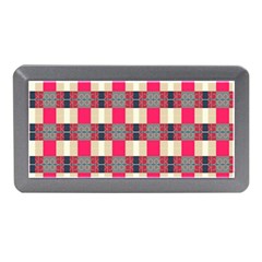 Background Texture Plaid Red Memory Card Reader (mini) by HermanTelo