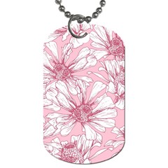 Pink Flowers Dog Tag (one Side) by Sobalvarro