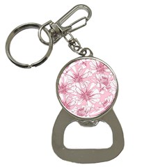 Pink Flowers Bottle Opener Key Chain by Sobalvarro