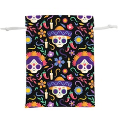 Dia De Los Muertos  Lightweight Drawstring Pouch (xl) by Sobalvarro