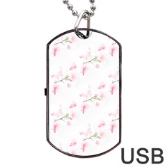 Pattern Orchidée Fleurs Dog Tag Usb Flash (one Side) by kcreatif