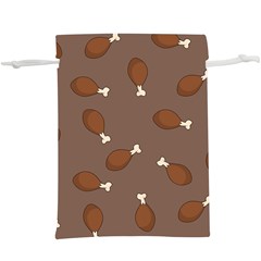 Turkey Leg Pattern - Thanksgiving  Lightweight Drawstring Pouch (xl) by Valentinaart