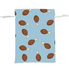 Turkey Leg Pattern - Thanksgiving  Lightweight Drawstring Pouch (xl) by Valentinaart
