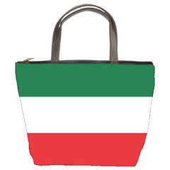 Flag Patriote Quebec Patriot Red Green White Modern French Canadian Separatism Black Background Bucket Bag by Quebec