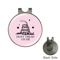 Gadsden Flag Don t Tread On Me Light Pink And Black Pattern With American Stars Hat Clips With Golf Markers by snek