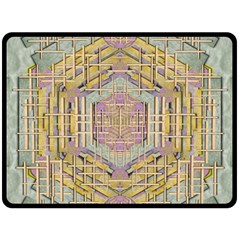Temple Of Wood With A Touch Of Japan Fleece Blanket (large)  by pepitasart
