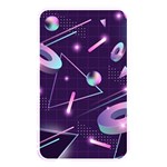 Retrowave Aesthetic vaporwave retro memphis pattern 80s design geometrical shapes futurist pink blue 3D Memory Card Reader (Rectangular) Front