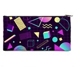 Retrowave Aesthetic vaporwave retro memphis pattern 80s design 3D geometric shapes Pencil Cases Back