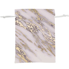 Marble With Metallic Gold Intrusions On Gray White Stone Texture Pastel Rose Pink Background  Lightweight Drawstring Pouch (xl) by genx