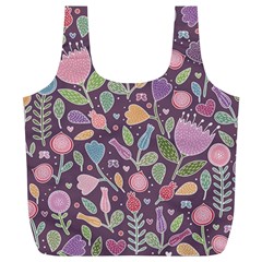 Floral Pattern Full Print Recycle Bag (xl) by Valentinaart