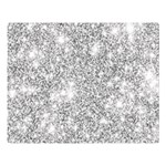 Silver and white Glitters metallic finish party texture background imitation Double Sided Flano Blanket (Large)  Blanket Back
