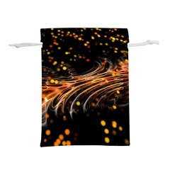 Abstract Background Particles Wave Lightweight Drawstring Pouch (l) by Wegoenart