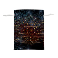Network Abstract Connection Lightweight Drawstring Pouch (m) by Wegoenart