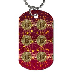 Block Chain Network Bitcoin Data Dog Tag (two Sides) by Wegoenart