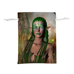 Beautiful Fairy In The Night Lightweight Drawstring Pouch (m) by FantasyWorld7