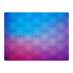Blue Pink Shade Double Sided Flano Blanket (mini)  by designsbymallika