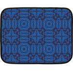 Abstract Seamlesspattern Graphic Lines Vintage Background Blue Elegant Grunge Double Sided Fleece Blanket (Mini)  35 x27  Blanket Back