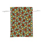 Colorful Modern Geometric Print Pattern Lightweight Drawstring Pouch (M) Back