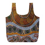 Aboriginal Traditional Pattern Full Print Recycle Bag (L) Front