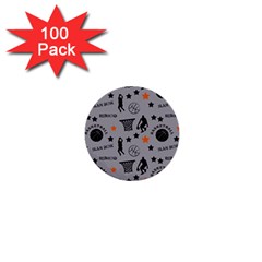 Slam Dunk Basketball Gray 1  Mini Buttons (100 Pack)  by mccallacoulturesports