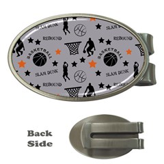 Slam Dunk Basketball Gray Money Clips (oval)  by mccallacoulturesports