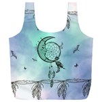 Dreamcatcher With Moon And Feathers Full Print Recycle Bag (XXL) Back