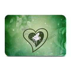 Music, Piano On A Heart Plate Mats by FantasyWorld7