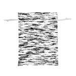 Texture Noir/Gris Lightweight Drawstring Pouch (L) Front