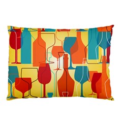 I Love Wine Pillow Case by designsbymallika