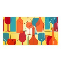 I Love Wine Satin Shawl by designsbymallika