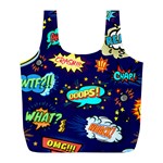 bada boom pattern Full Print Recycle Bag (L) Back