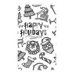 Christmas Seamless Pattern Doodle Style Memory Card Reader (rectangular) by Vaneshart