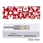 Christmas Seamless Pattern Icons Memory Card Reader (Stick) Front