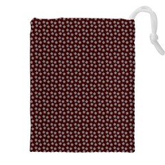Grey Star Navy Burgundy Drawstring Pouch (4xl) by snowwhitegirl