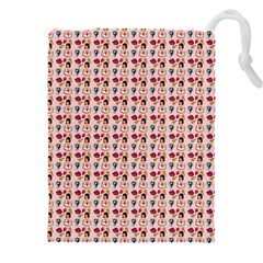 Valentine Girl Pink Drawstring Pouch (4xl) by snowwhitegirl