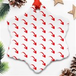 Create Your Own Custom Online Full Print Blank Template Snowflake Ornament (Two Sides) Back