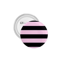 Black And Light Pastel Pink Large Stripes Goth Mime French Style 1 75  Buttons by genx