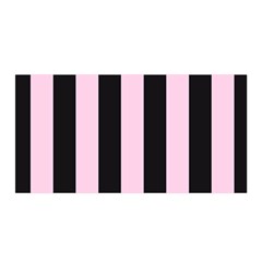 Black And Light Pastel Pink Large Stripes Goth Mime French Style Satin Wrap by genx