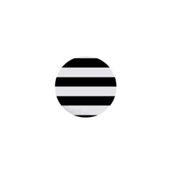 Black And White Large Stripes Goth Mime French Style 1  Mini Magnets by genx