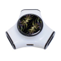 Fractal Texture Pattern 3-port Usb Hub by HermanTelo