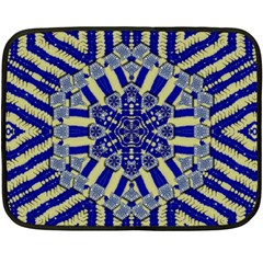 Wood Flower And Matches Mandala Vintage Fleece Blanket (mini) by pepitasart