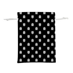 Sketchy Cartoon Ghost Drawing Motif Pattern Lightweight Drawstring Pouch (l) by dflcprintsclothing